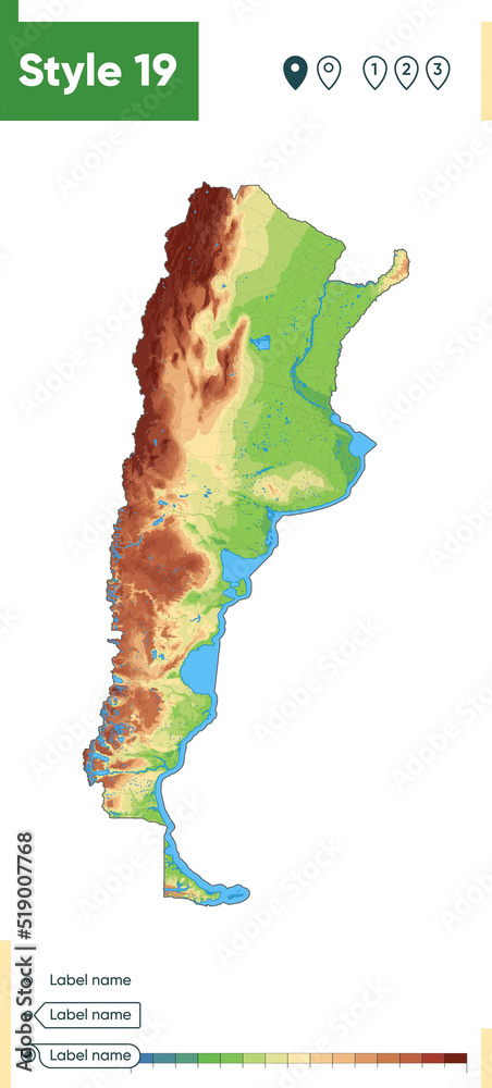 Argentina High Detailed Physical Map Vector Map Dem Map Stock 1000 F 519007768 7C7GTQDVhACjsJE6beBU1w9qydEvABHX