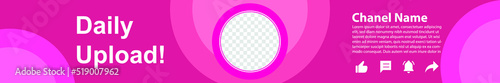 Youtube Channel Cover. Social Media Profile Header Banner.  Banner download, thumbnail, marker, template, kit, branding, thumbnail.