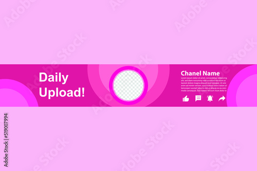 Youtube Modern channel Cover design. Social Media Profile Header Banner.  Banner download, thumbnail, marker, template, kit, branding, thumbnail.