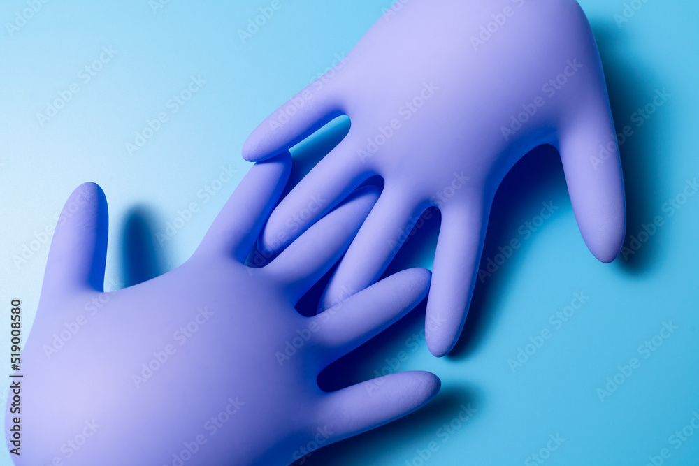 Obraz premium Concept of protective gloves which inflated with air