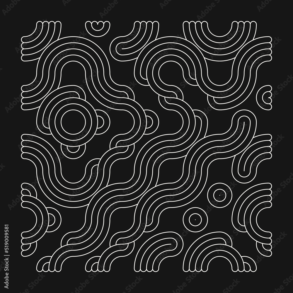 Color truchet tiling connections illustration Color truchet tiling connections illustration