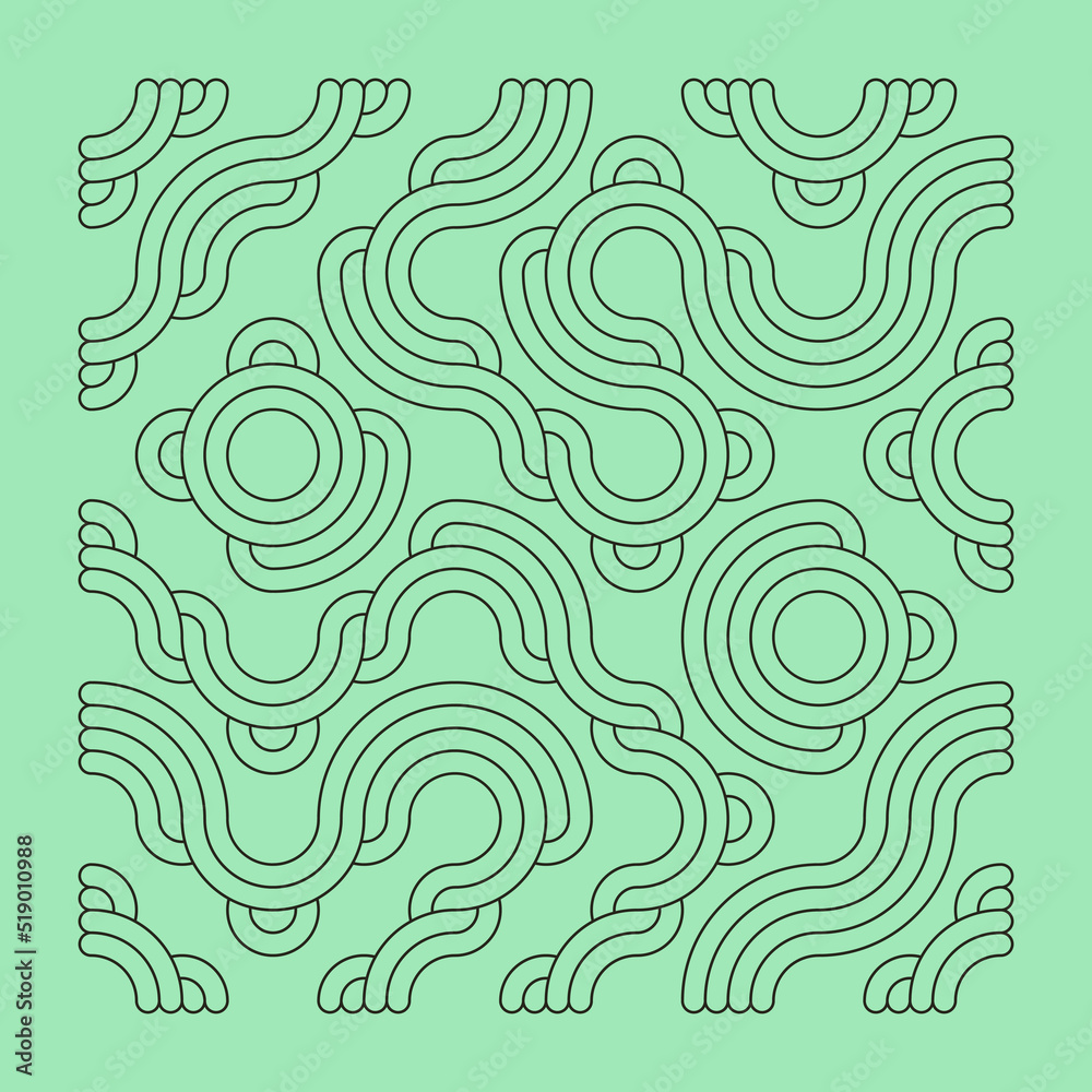 Color truchet tiling connections illustration