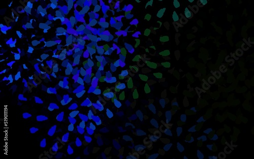 Dark Multicolor vector template with chaotic shapes.