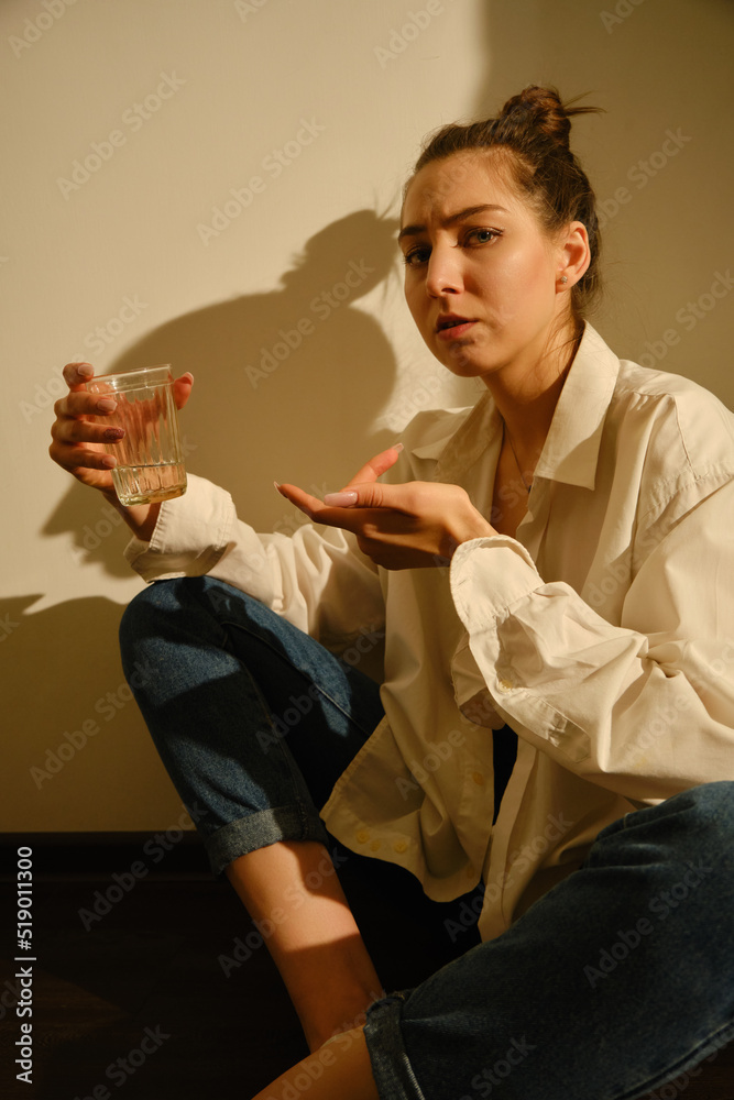 young woman with alcohol young woman with alcohol