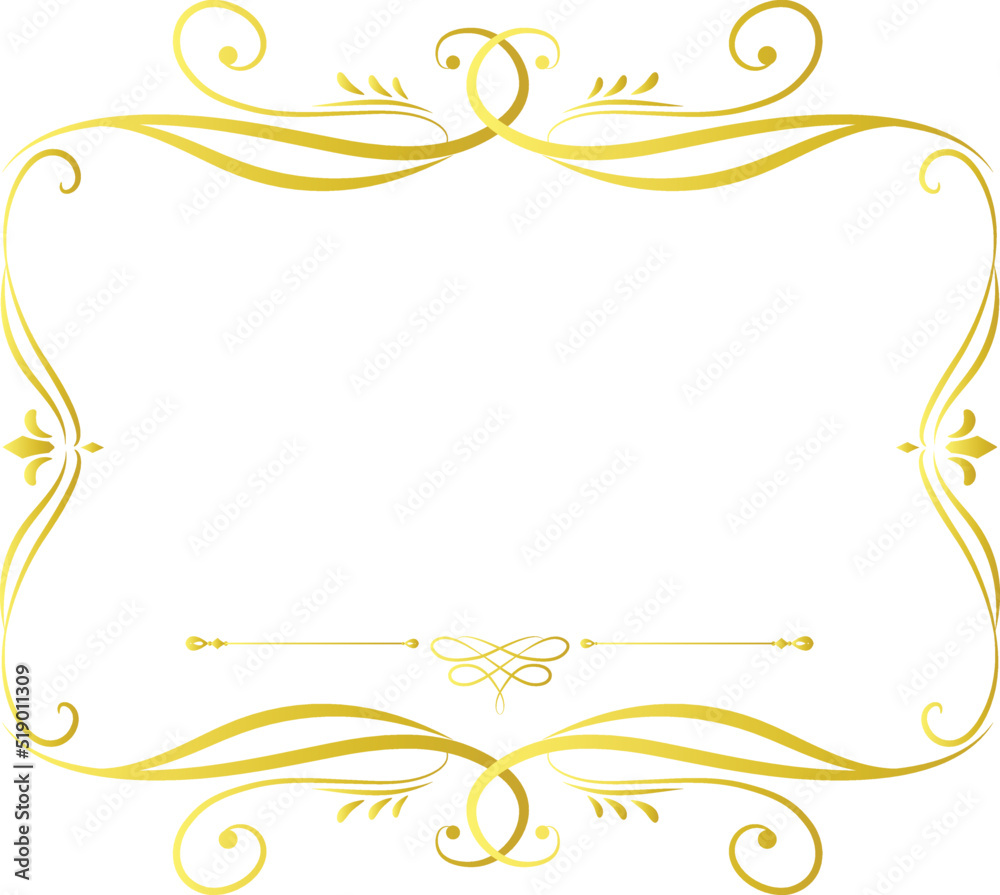 golden frame with floral ornament design
