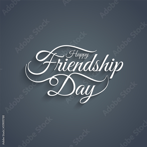 Happy Friendship day stylish text design background