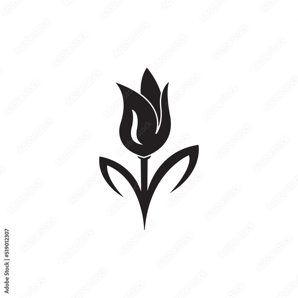 tulips icon logo vector design template