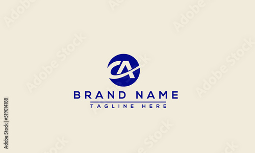 Logo design letter CA . Elegant modern. Vector template.