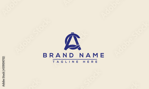 Logo design letter CA . Elegant modern. Vector template.