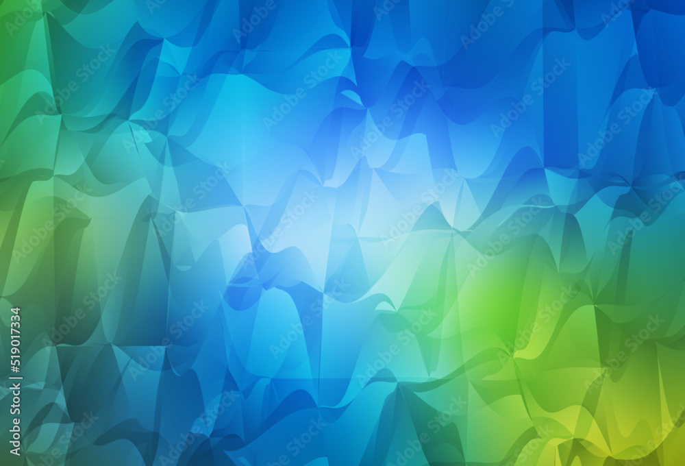 Fototapeta premium Light Blue, Green vector triangle mosaic background.