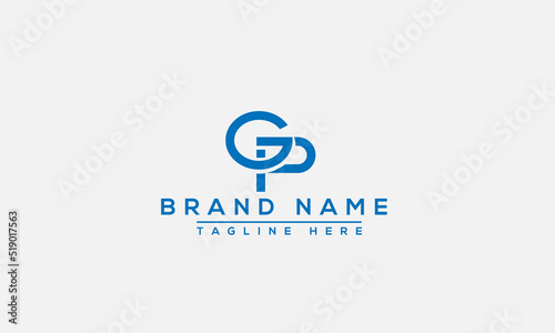 Logo design letter GP . Elegant modern. Vector template.