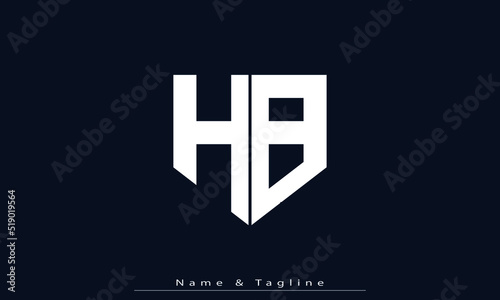 Alphabet letters Initials Monogram logo HB , BH