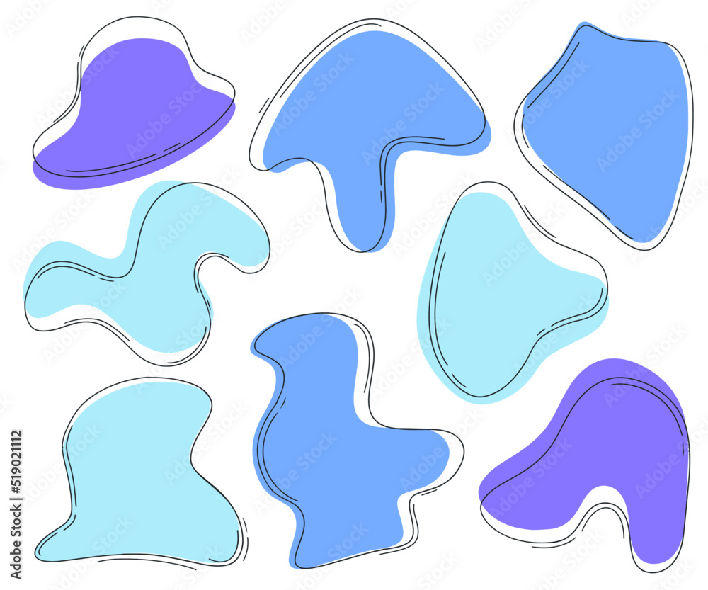 Set of abstract vector graphic elements for design, collages, etc. Set of abstract vector graphic elements for design, collages, etc.