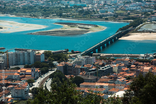 Top view of the Lima river in Viana do Castelo, Portugal. © De Visu