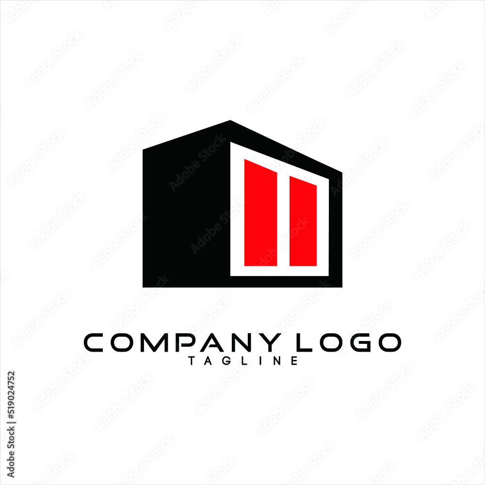 Box vector design logo with letter M abstract Box vector design logo with letter M abstract