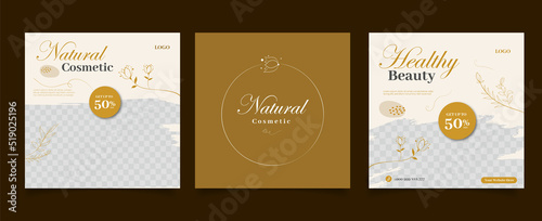 Natural Beauty Center Makeup Social media post Banner	