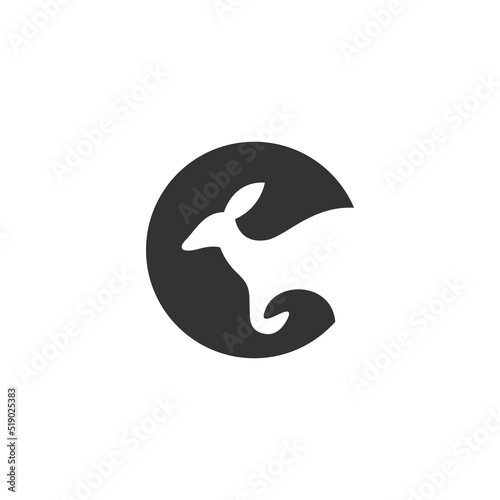 Kangaroo icon logo design illustration template
