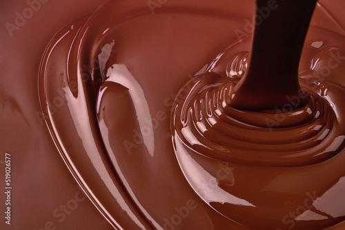 pouring hot chocolate, sweet dessert. liquid chocolate background