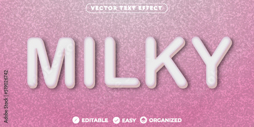 Milky Text Effect,Fully Editable Font Text Effect