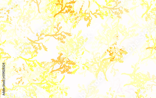Light Red  Yellow vector abstract backdrop with leaves  branches.