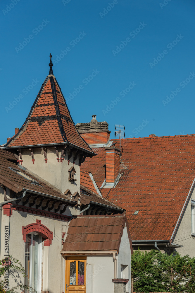 old houses in european village