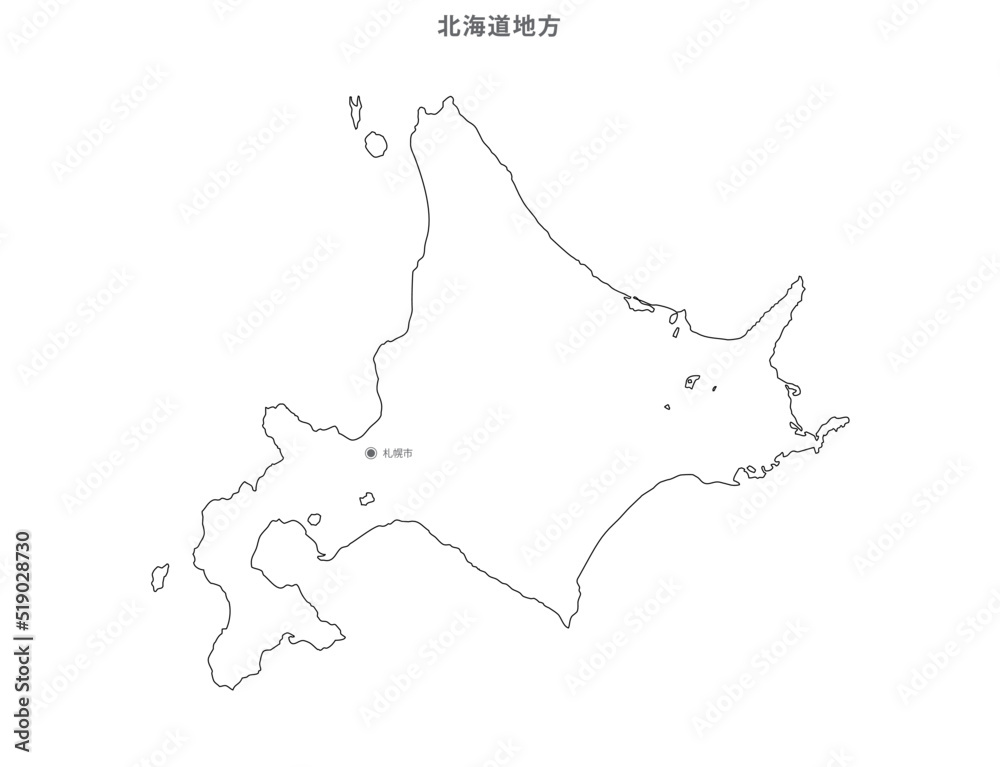 日本 白地図 北海道地方(県庁所在地) 日本 白地図 北海道地方(県庁所在地)