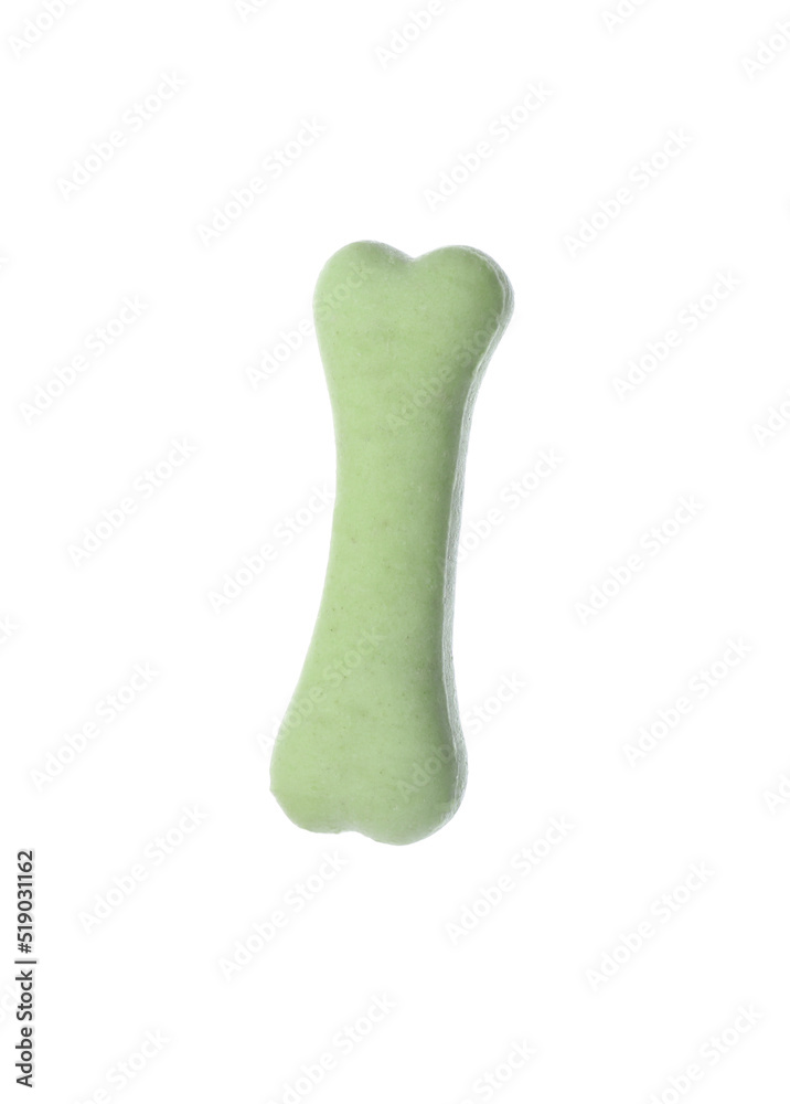 Fototapeta premium Bone shaped dog cookie isolated on white