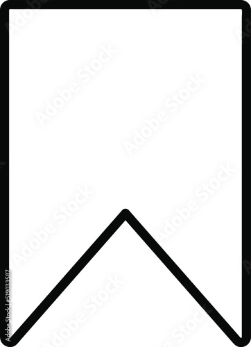  Vector icon of bookmark on white background..eps