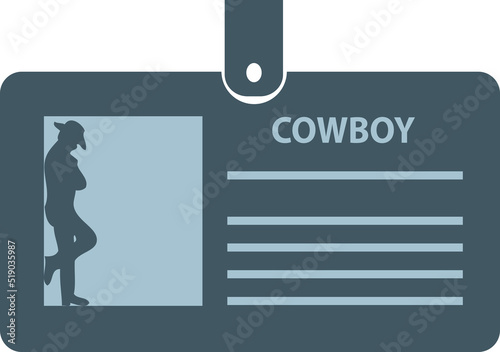 Tablou canvas ID card cowboy