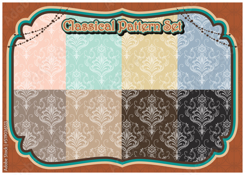 ヨーロッパ風壁紙背景_セット