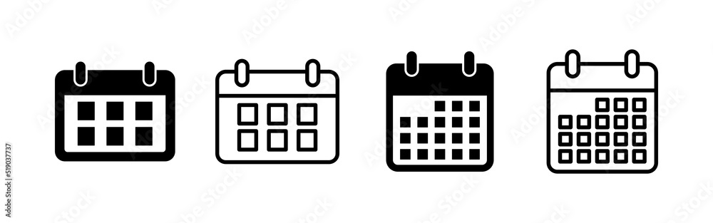 Calendar icon vector. Calender sign and symbol. Schedule icon symbol Calendar icon vector. Calender sign and symbol. Schedule icon symbol