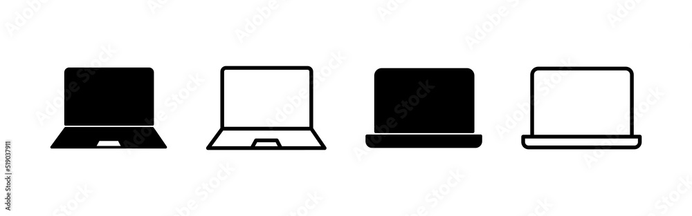 Laptop icon vector. computer sign and symbol Laptop icon vector. computer sign and symbol
