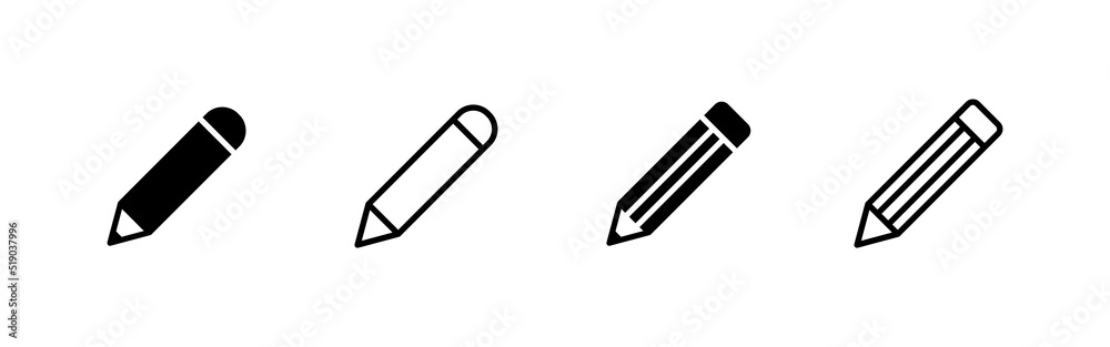 Pencil icon vector. pen sign and symbol. edit icon vector Pencil icon vector. pen sign and symbol. edit icon vector