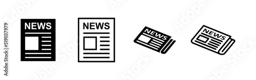 Newspaper icon vector. news paper sign and symbolign