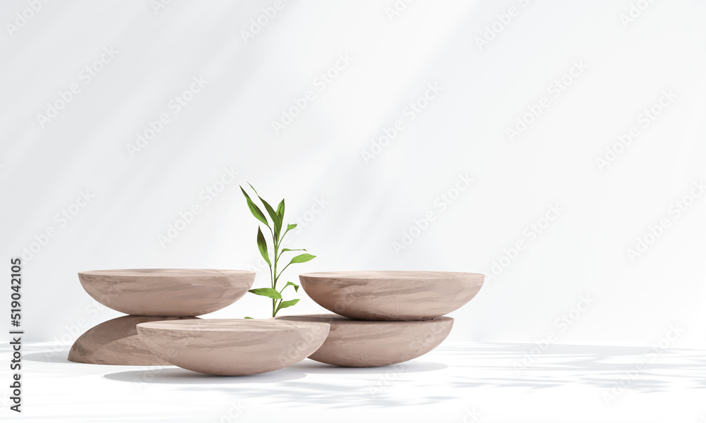 rock podium for product presentation. Natural beauty pedestal, relaxation and health, 3d illustration. rock podium for product presentation. Natural beauty pedestal, relaxation and health, 3d illustration.