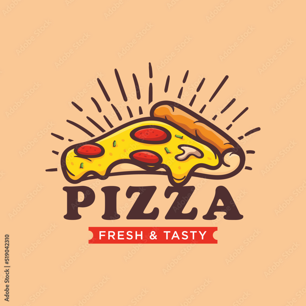 Illustartion vector graphic italian pizzeria logo of perfect for fast food, cafe, restaurant. Illustartion vector graphic italian pizzeria logo of perfect for fast food, cafe, restaurant.