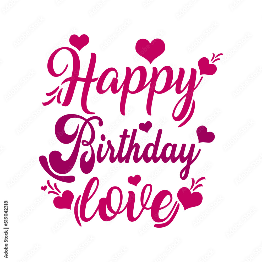 Letter Happy Birthday Love Designs Vectors