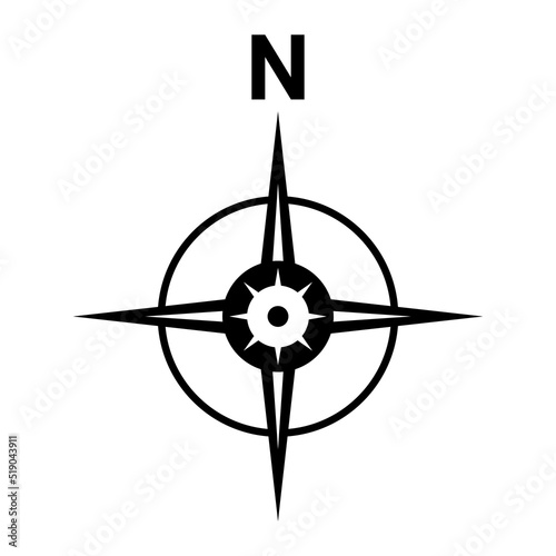 Wallpaper Mural Black north symbol on white background. Torontodigital.ca