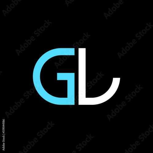 GL letter logo creative design with vector graphic, Abc simple and modern logo design.