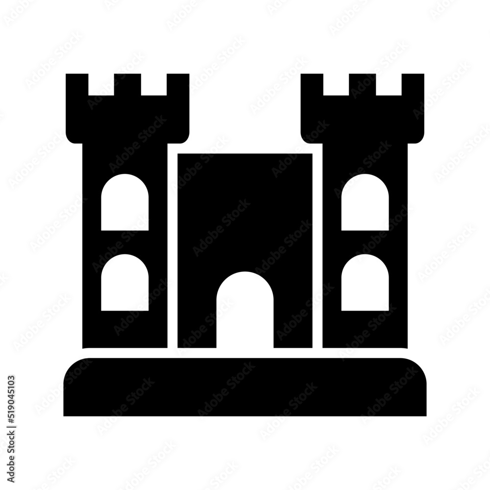 Fototapeta premium castle icon or logo isolated sign symbol vector illustration - high quality black style vector icons 