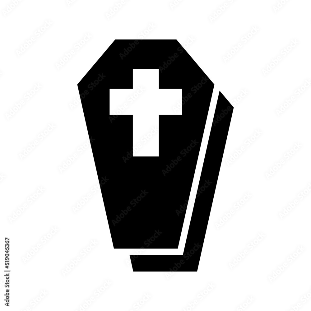 Obraz premium coffin icon or logo isolated sign symbol vector illustration - high quality black style vector icons 