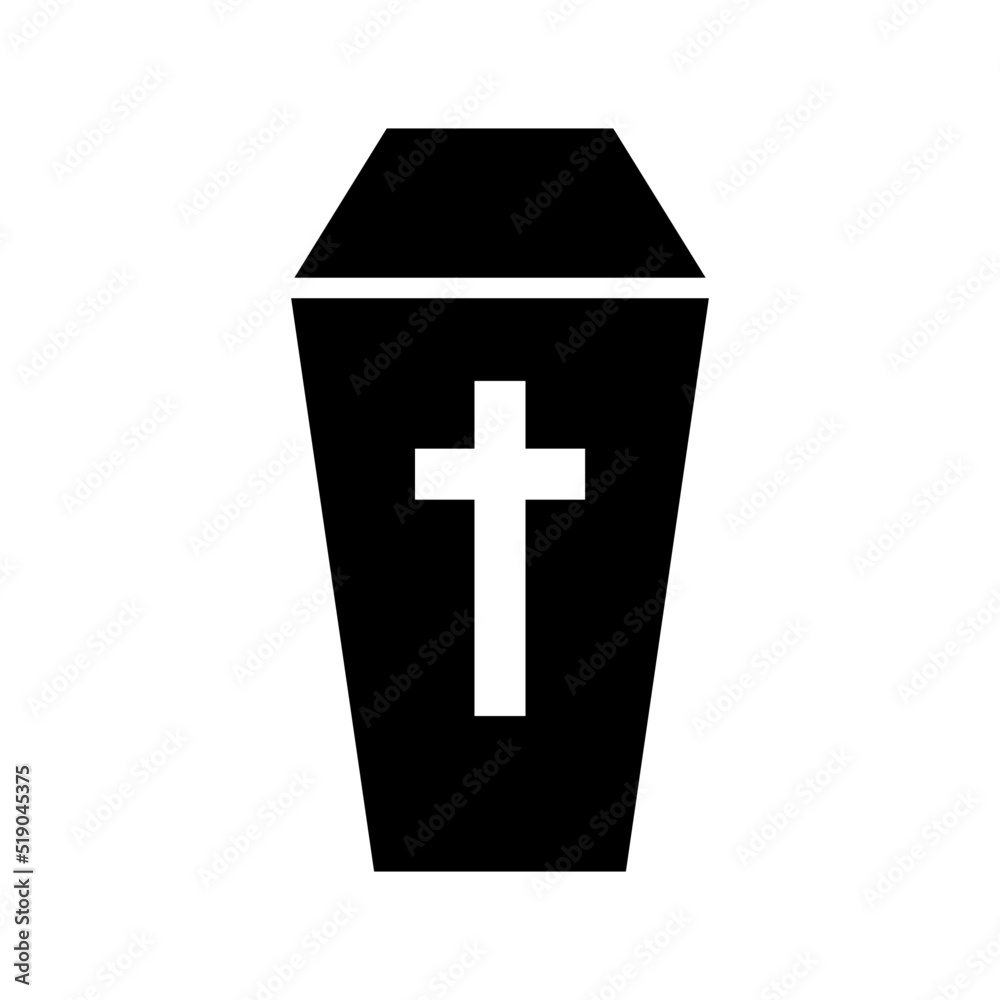 coffin icon or logo isolated sign symbol vector illustration - high quality black style vector icons
