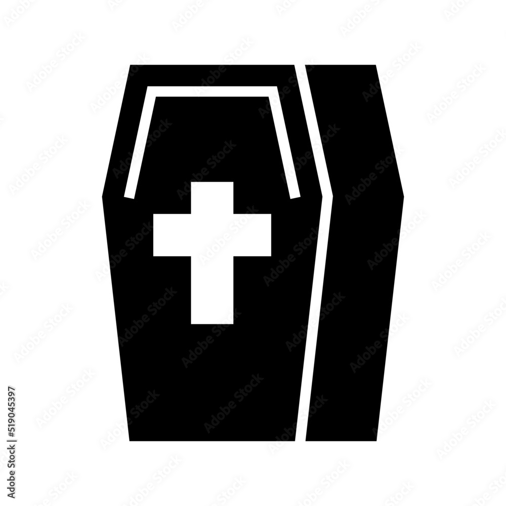 Fototapeta premium coffin icon or logo isolated sign symbol vector illustration - high quality black style vector icons 