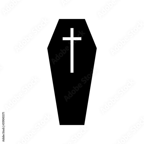 coffin icon or logo isolated sign symbol vector illustration - high quality black style vector icons
