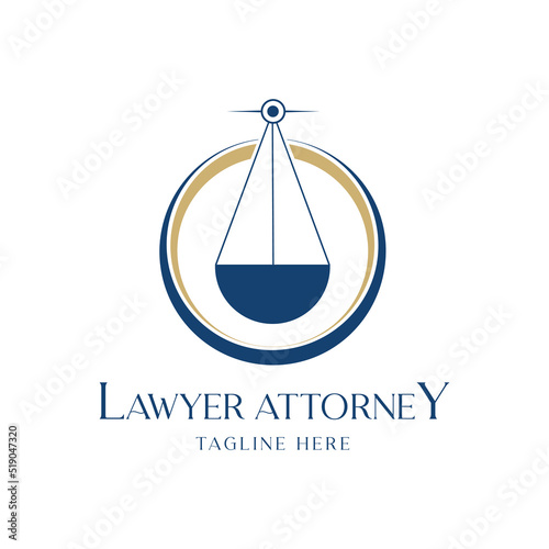 Law and Attorney logo vector