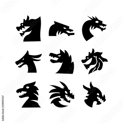 dragon icon or logo isolated sign symbol vector illustration - high quality black style vector icons 