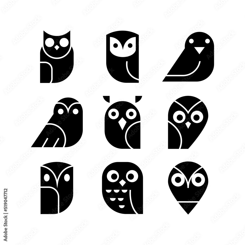 Fototapeta premium owl icon or logo isolated sign symbol vector illustration - high quality black style vector icons