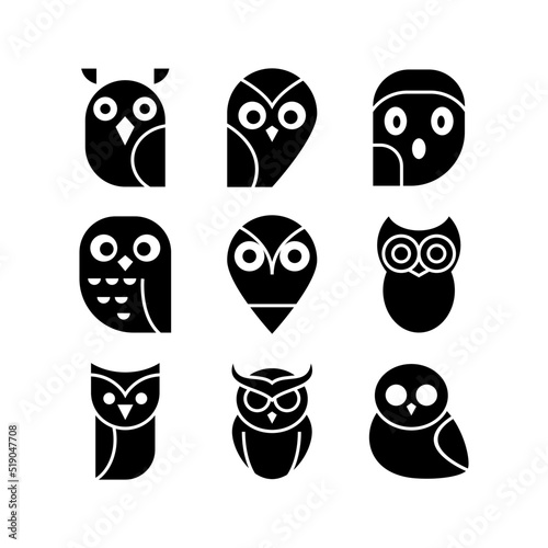 owl icon or logo isolated sign symbol vector illustration - high quality black style vector icons 