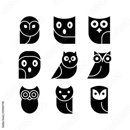 owl icon or logo isolated sign symbol vector illustration - high quality black style vector icons
