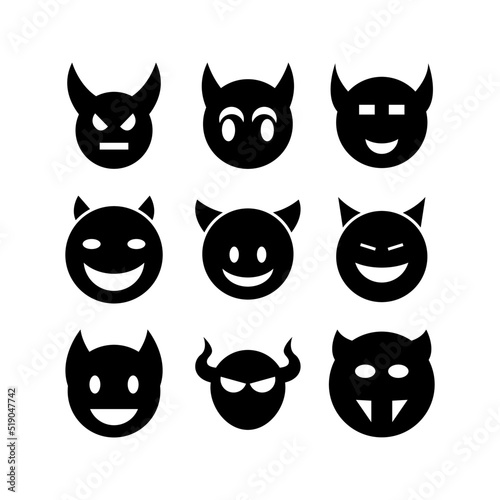 Fototapeta Naklejka Na Ścianę i Meble -  satan icon or logo isolated sign symbol vector illustration - high quality black style vector icons
